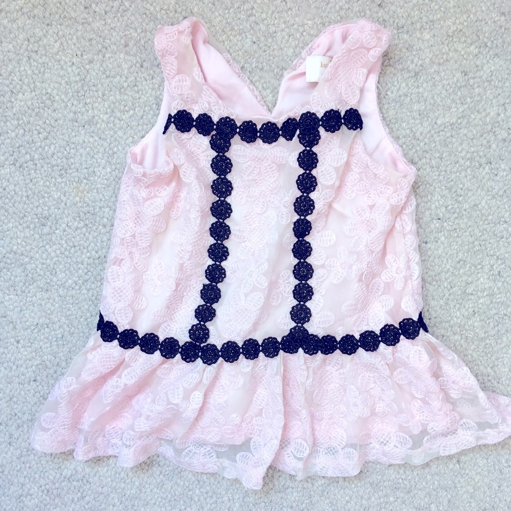 Kate Spade: Girls 18-24 mo pink lace top